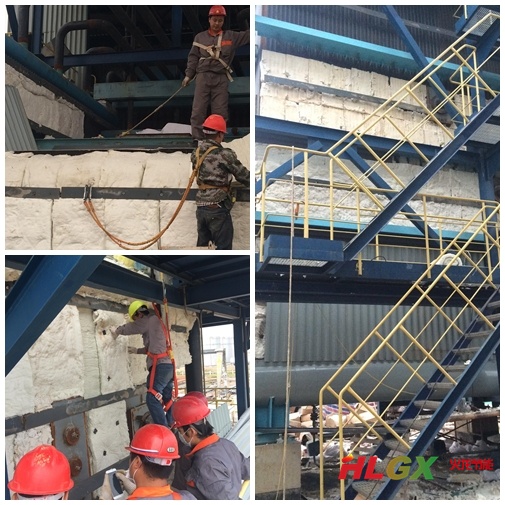 45噸燃氣鍋爐外保溫施工